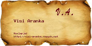 Visi Aranka névjegykártya